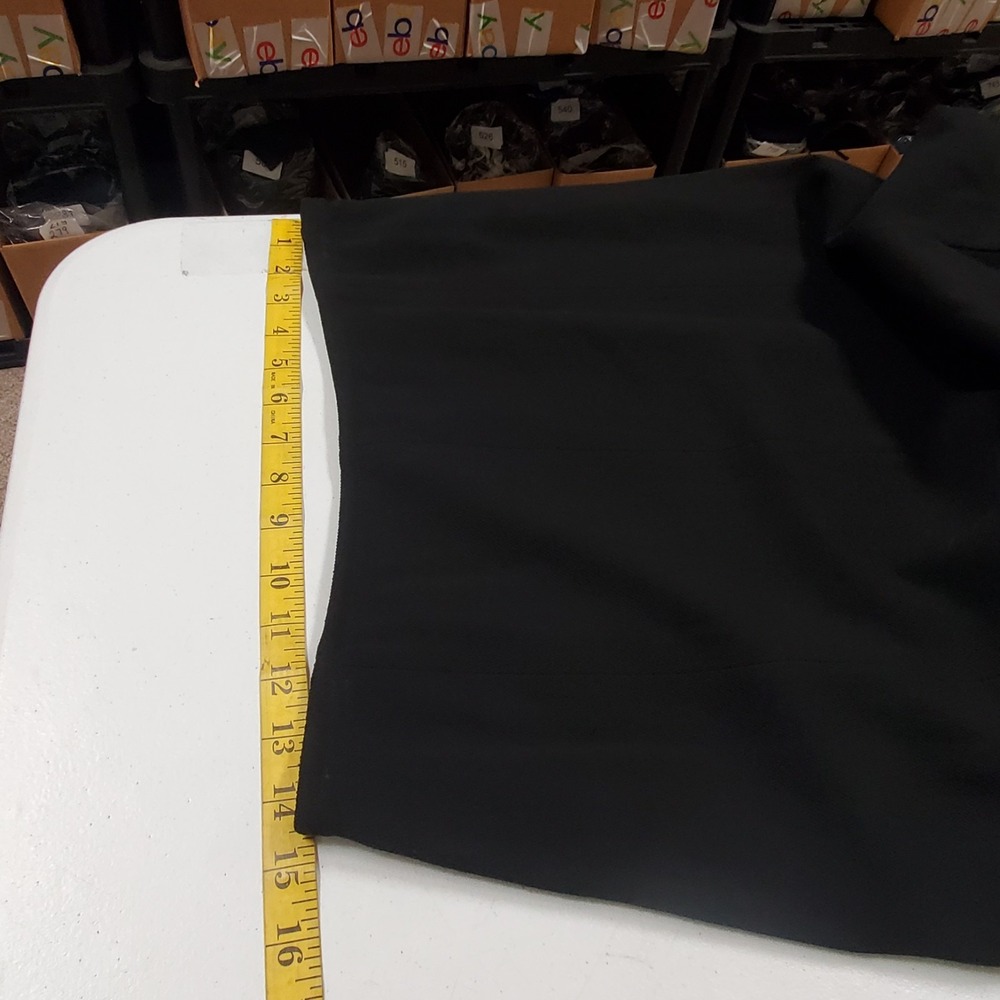 Eileen Fisher Wool Blend Midi Skirt Size S Black Chic Elevated Career Office - Picture 6 of 10